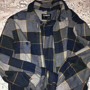 Blue and yellow flannel